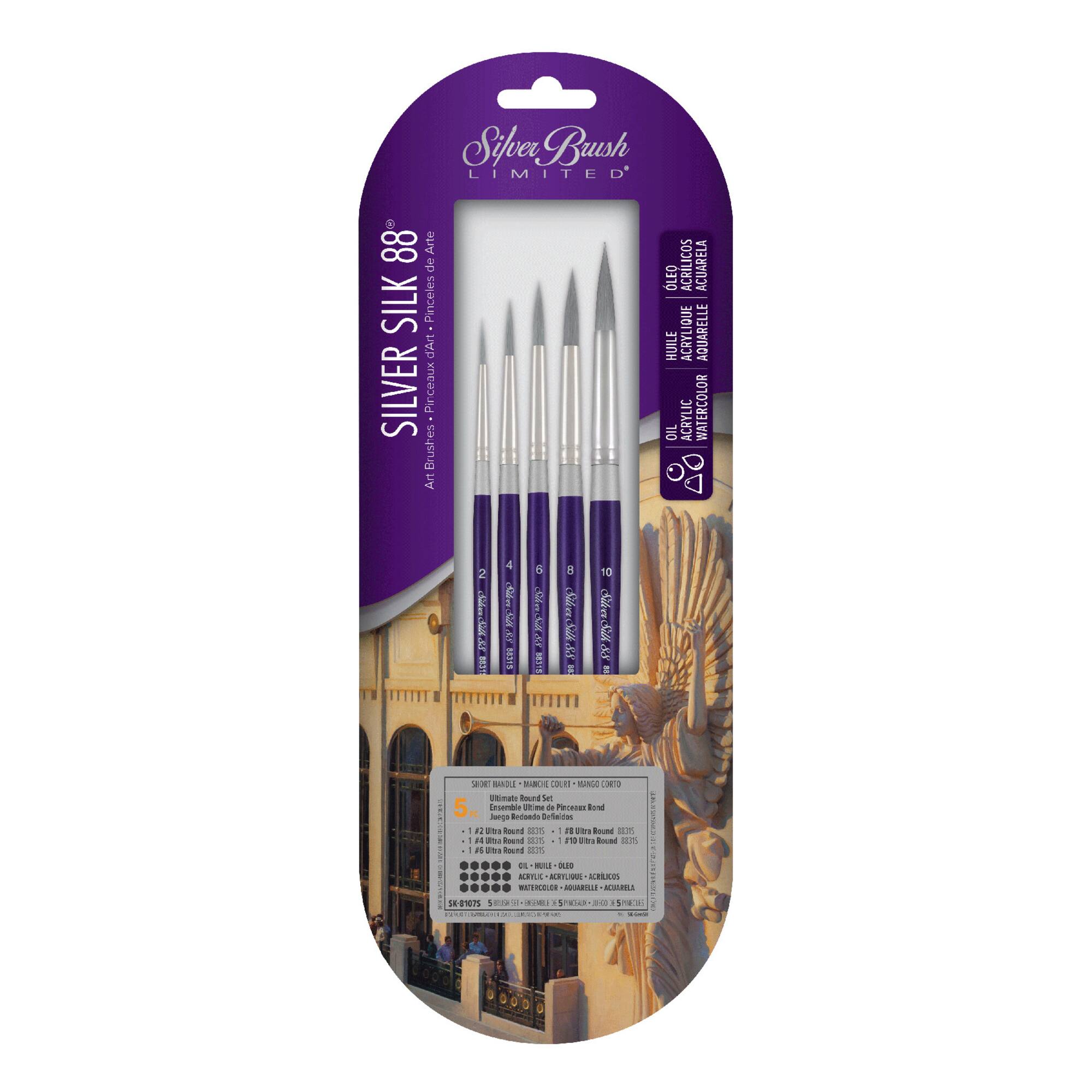 Silver Brush Limited Silver Silk 88® SH 5 Piece Ultimate Round Brush Set